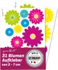 younikat 31 Gerbera Blumen Aufkleber bunt wetterfest I Produktbild-Vorschau 1