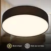 Briloner Plafonnier LED abat-jour en tissu Ø38x10,5 cm rond Voir les images du produit 2