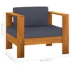 9-tlg. Garten-Lounge-Set mit Dunkelgrauen Auflagen Produktbild-Vorschau 9