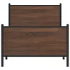 vidaXL Letto in metallo senza materasso effetto rovere Anteprima dell’immagine prodotto 3
