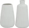Boltze Vasen Set Esko 2-teilig wei¤ matt, Blumenvasen aus Anteprima dell’immagine prodotto 1