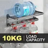 Věšák na ručníky černý matný bez vrtání 5 háčků na ručníky Náhled obrázku produktu 4