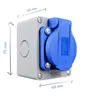 Schuko Steckdose Aufputz 230V 16A IP44 | Kompakte Produktbild-Vorschau 4
