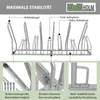 Fahrradständer für 6 Fahrräder 210x40x85 cm Stahl Produktbild-Vorschau 2