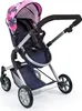 Puppenwagen City Neo blau mit rosa Sternen Produktbild-Vorschau 3