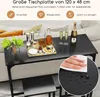 A black table with a tray of food and drinks, and a bottle of champagne, set in a living room environment. Anteprima dell’immagine prodotto
