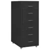 vidaXL Armoire de classement à roulettes noire 28x41x69 cm Voir les images du produit 7