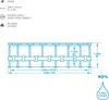 Diagram and specifications for a Bestway Power Steel™ Frame Pool. Produktbild-Vorschau