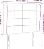 vidaXL Kopfteil mit Ohren Hellgrau 93x23x118/128 cm Stoff Produktbild-Vorschau 8