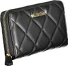 A black quilted wallet with a gold Valentino logo. Produktbild-Vorschau