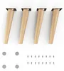 4x sossai Holzfüße rund - schräge Ausführung 25cm Buche Produktbild-Vorschau 1