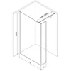 Mexen Kioto Duschwand Walk-in 160 x 40 cm, schwarzes Produktbild-Vorschau 7