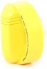 A yellow plastic cap with text on it, isolated on a white background. Náhled obrázku produktu