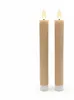Relaxdays LED Stabkerzen, 2er Set, HxD 25 x 2 cm, Produktbild-Vorschau 1