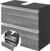 Waschbeckenschrank 60cm in Eiche rauchsilber APIA-03 mit 1 Produktbild-Vorschau 1