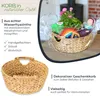 Runder Aufbewahrungskorb 30 cm mit Holzgriffen von HMF Produktbild-Vorschau