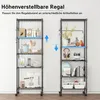 5 Etagen Edelstahl Küchenregal mit Rädern und Haken, Produktbild-Vorschau 5