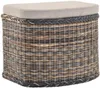 KRINES HOME rattanowy kosz na pranie siedzisko skrzynia na Podgląd zdjęcia produktu 1