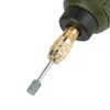 A close-up view of the tip of a mini electric drill with a grinding stone attachment. Náhled obrázku produktu