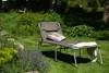 XXL Sonnenliege Dreibeinliege Gartenliege Taupe gepolstert Produktbild-Vorschau 2