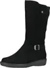 A black suede boot with a buckle detail. Anteprima dell’immagine prodotto
