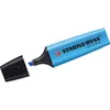 A blue highlighter pen with its cap off, lying on a white background. Anteprima dell’immagine prodotto