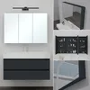 doporro Spiegelschrank Wandschrank in matt Anthrazit 100x70 Produktbild-Vorschau 2