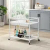 WOHNLING Servierwagen Metall Weiß 79x45x83 cm mit Rollen & Produktbild-Vorschau 2