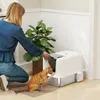 PawHut Katzenklo, Katzentoilette mit Deckel, Wanne aus Produktbild-Vorschau 2