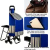 Einkaufswagen mit Sitz, zwei Dreiradrädern, ergonomischer Produktbild-Vorschau 8