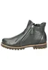 A side view of a gray ankle boot with a zipper. Produktbild-Vorschau