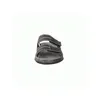 A front view of a black sandal with white stitching and velcro straps, set against a white background. Anteprima dell’immagine prodotto