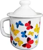 Schmetterlinge Emaille Tasse Becher mit Deckel 1 Liter ca Produktbild-Vorschau 1