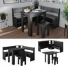 A dining set with a corner bench, table, and stool in a room setting. Náhled obrázku produktu