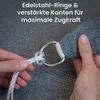 Jardinion Sonnensegel 2x3m Grau rechteckig – Sonnenschutz Produktbild-Vorschau 6