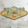 Metallschild RETRO LED Welcome Family Schild groß Produktbild-Vorschau 4