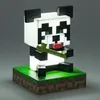 A Minecraft panda lamp sitting on a grass and dirt block base. Náhled obrázku produktu
