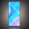 A smartphone with a blue and purple abstract wallpaper displayed on its screen, set against a gradient gray background. Produktbild-Vorschau