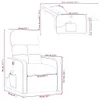 VidaXL 3206791, Textil, Hnedá, Pena, 110 kg, 660 mm, 890 mm Náhľad obrázku produktu 8