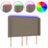 LED Kopfteil Taupe 147x16x118/128 cm Stoff Produktbild-Vorschau 1