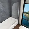 180° Badewannenaufsatz 80x140cm Duschabtrennung Trennwand Produktbild-Vorschau 2