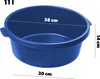 A blue plastic basin with dimensions indicated. Podgląd zdjęcia produktu