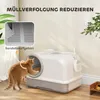 PawHut Katzentoilette mit Deckel Katzenklo mit Schaufel Produktbild-Vorschau 5