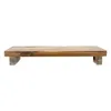 Teakholz Dekotablett rechteckig mit Füßen - 37 x 17 cm - Produktbild-Vorschau 3
