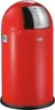 A red Wesco Mülleimer Pushboy Junior trash can is shown against a white background. Anteprima dell’immagine prodotto