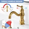 Kisimixer antická bronzová koupelnová baterie otočná o 360° Náhled obrázku produktu 4
