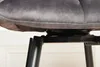riess-ambiente Drehbarer Barhocker PAPILLON grau Samt 180° Produktbild-Vorschau 7