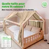 Ciel de lit cabane 135x320 cm crème sans applications Voir les images du produit 4