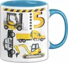 5. Geburtstag Geschenk Tasse Becher Jungen Jungs Baustelle Produktbild-Vorschau 1