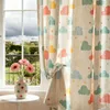 2 gordijnen, linnenlook, kleurrijk wolkenmotief, Productafbeelding-voorbeeld 3